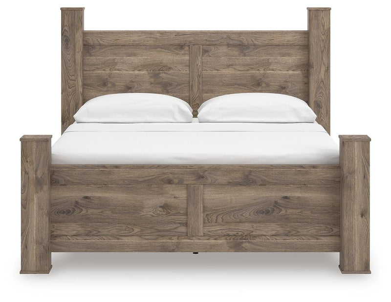 Rusticott King Poster Bed and Dresser in Brown - PKG023705