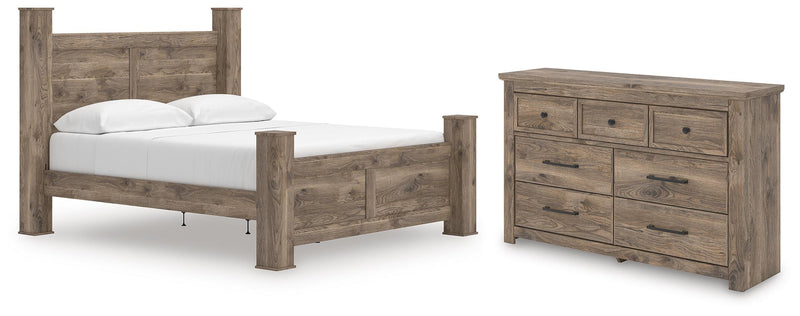 Rusticott King Poster Bed and Dresser in Brown - PKG023705