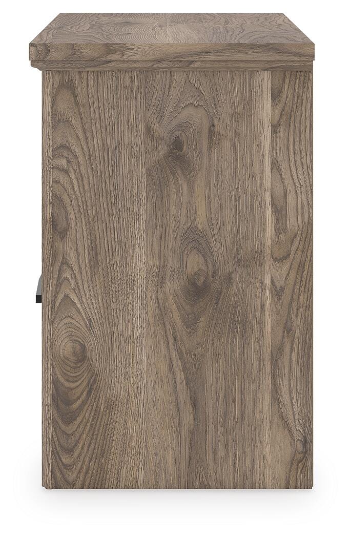 Rusticott King Poster Bed, Dresser and Nightstand in Brown - PKG023708