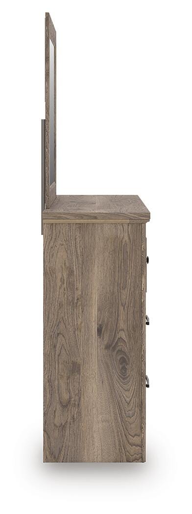 Rusticott Queen Panel Bed, Dresser and Mirror - PCB2260B3