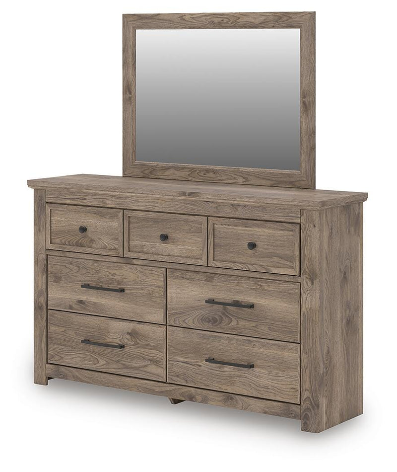 Rusticott Queen Panel Bed, Dresser and Mirror - PCB2260B3