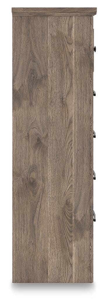 Rusticott Queen Panel Bed with Dresser and Chest in Brown - PKG023694