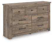 Rusticott Queen Panel Bed with Dresser in Brown - PKG023690