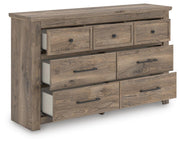 Rusticott Queen Panel Bed with Dresser in Brown - PKG023690