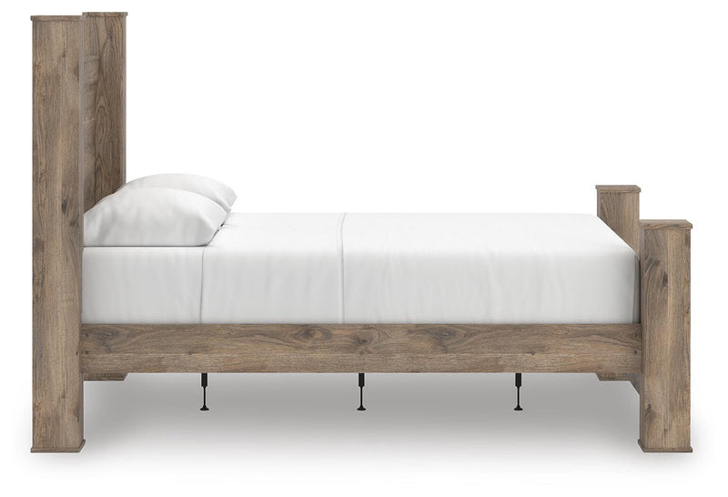 Rusticott Queen Poster Bed with Dresser in Brown - PKG023700