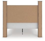Rusticott Queen Poster Bed with Mirrored Dresser in Brown - PKG023701