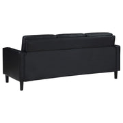 Ruth 2-piece Upholstered Track Arm Sofa Set Black - 508361-S2