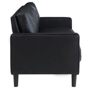 Ruth 2-piece Upholstered Track Arm Sofa Set Black - 508361-S2