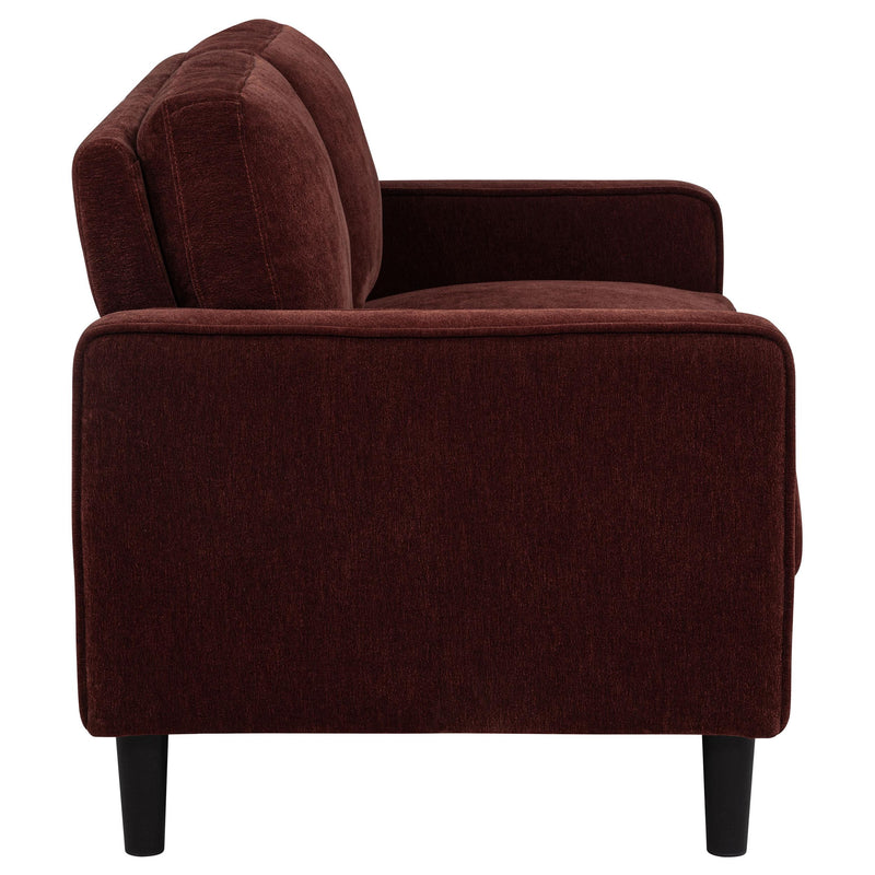 Ruth 3-piece Fabric Upholstered Track Arm Sofa Rust Red - 511211-S3