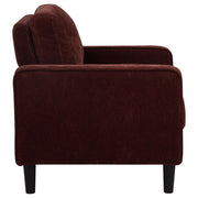 Ruth 3-piece Fabric Upholstered Track Arm Sofa Rust Red - 511211-S3