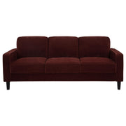 Ruth 3-piece Fabric Upholstered Track Arm Sofa Rust Red - 511211-S3