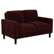 Ruth 3-piece Fabric Upholstered Track Arm Sofa Rust Red - 511211-S3