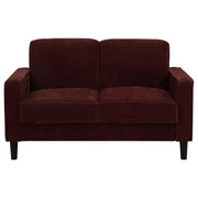 Ruth 3-piece Fabric Upholstered Track Arm Sofa Rust Red - 511211-S3
