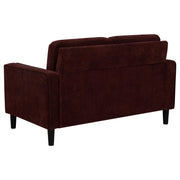 Ruth 3-piece Fabric Upholstered Track Arm Sofa Rust Red - 511211-S3