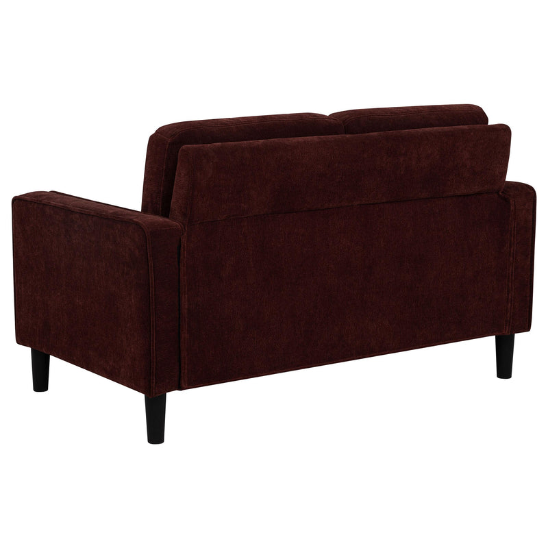 Ruth 3-piece Fabric Upholstered Track Arm Sofa Rust Red - 511211-S3