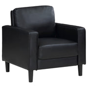 Ruth 3-piece Upholstered Track Arm Sofa Set Black - 508361-S3