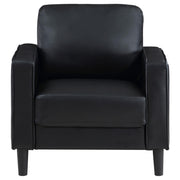 Ruth 3-piece Upholstered Track Arm Sofa Set Black - 508361-S3