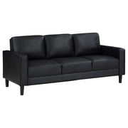 Ruth 3-piece Upholstered Track Arm Sofa Set Black - 508361-S3