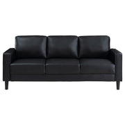 Ruth 3-piece Upholstered Track Arm Sofa Set Black - 508361-S3