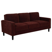Ruth 77-inch Fabric Upholstered Track Arm Sofa Rust Red - 511211