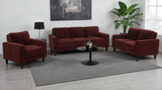 Ruth 77-inch Fabric Upholstered Track Arm Sofa Rust Red - 511211
