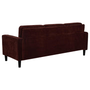 Ruth 77-inch Fabric Upholstered Track Arm Sofa Rust Red - 511211