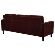 Ruth 77-inch Fabric Upholstered Track Arm Sofa Rust Red - 511211