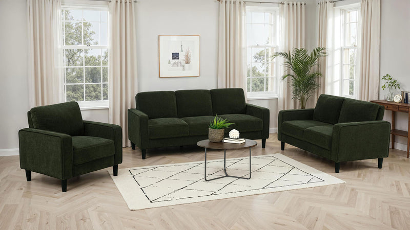 Ruth Fabric Upholstered Track Arm Accent Chair Matcha Green - 511216
