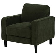 Ruth Fabric Upholstered Track Arm Accent Chair Matcha Green - 511216