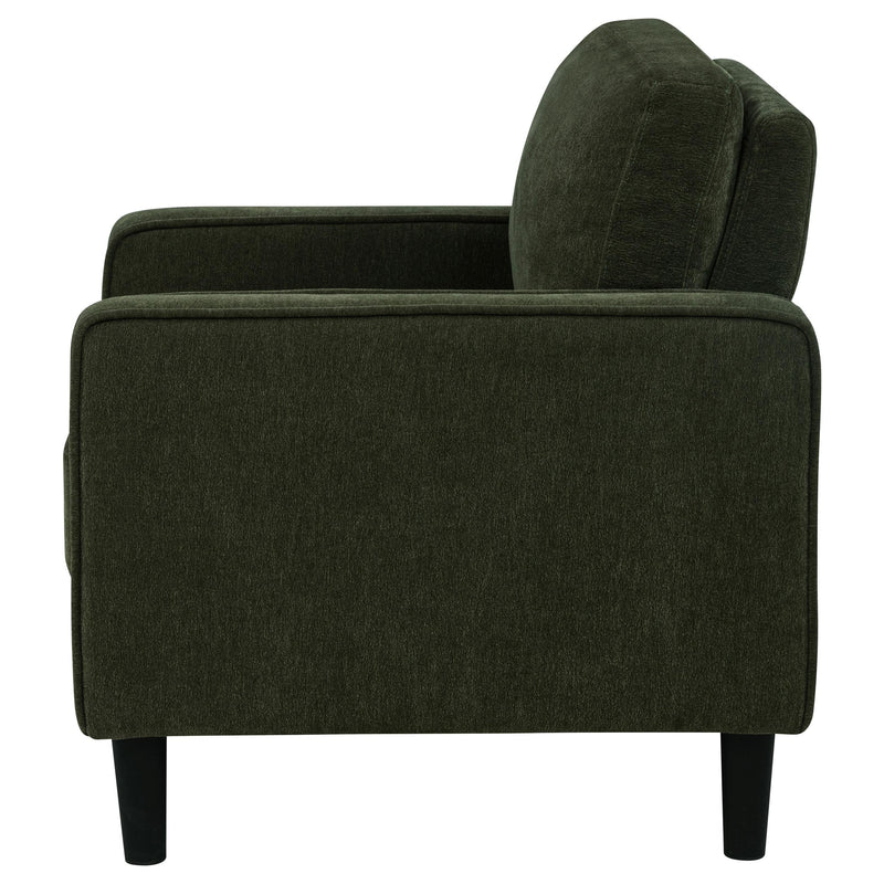 Ruth Fabric Upholstered Track Arm Accent Chair Matcha Green - 511216