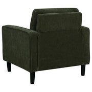 Ruth Fabric Upholstered Track Arm Accent Chair Matcha Green - 511216