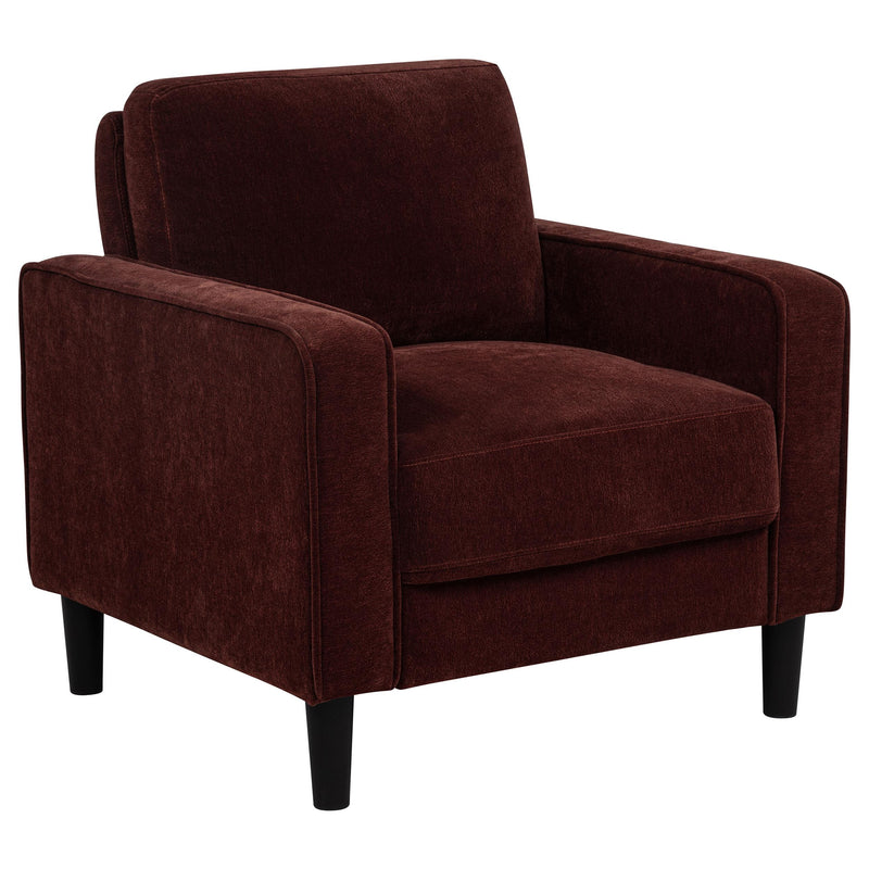Ruth Fabric Upholstered Track Arm Accent Chair Rust Red - 511213