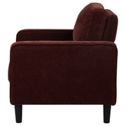 Ruth Fabric Upholstered Track Arm Accent Chair Rust Red - 511213