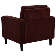Ruth Fabric Upholstered Track Arm Accent Chair Rust Red - 511213