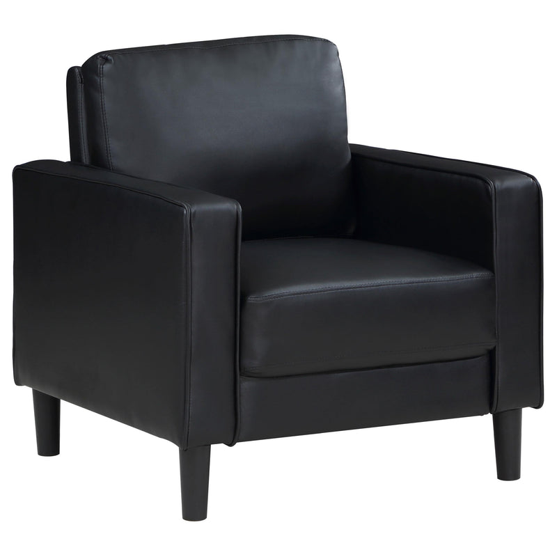 Ruth Upholstered Track Arm Accent Chair Black - 508363