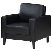 Ruth Upholstered Track Arm Accent Chair Black - 508363
