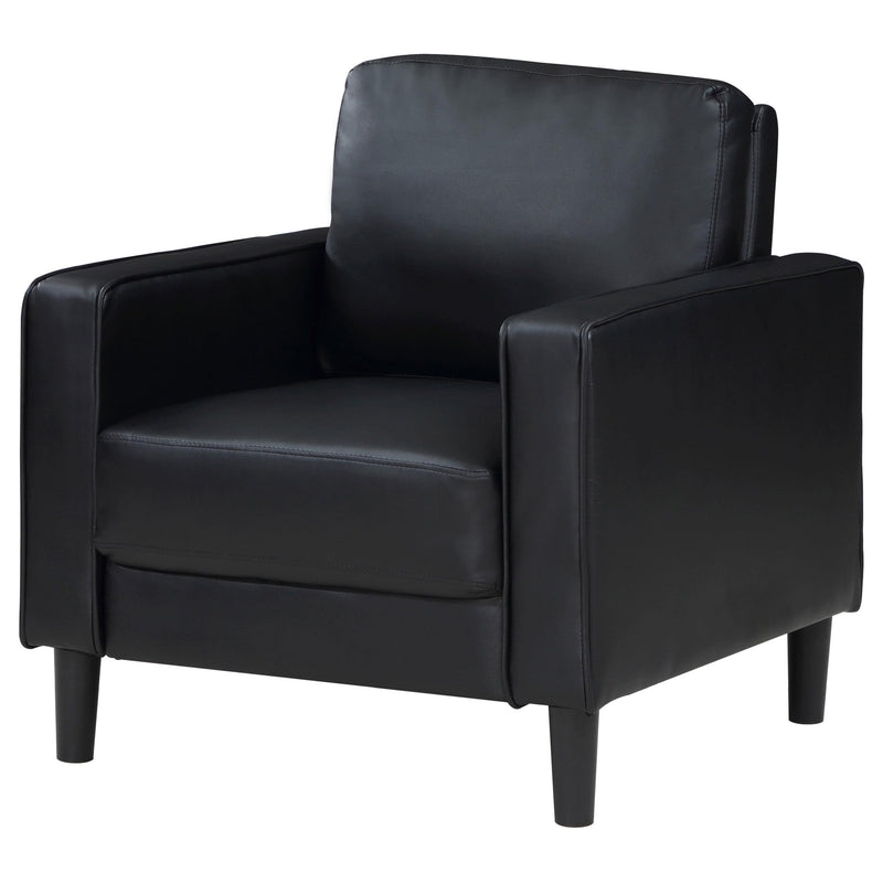 Ruth Upholstered Track Arm Accent Chair Black - 508363
