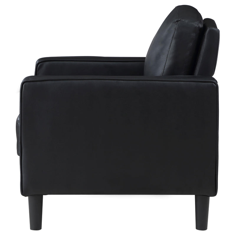 Ruth Upholstered Track Arm Accent Chair Black - 508363