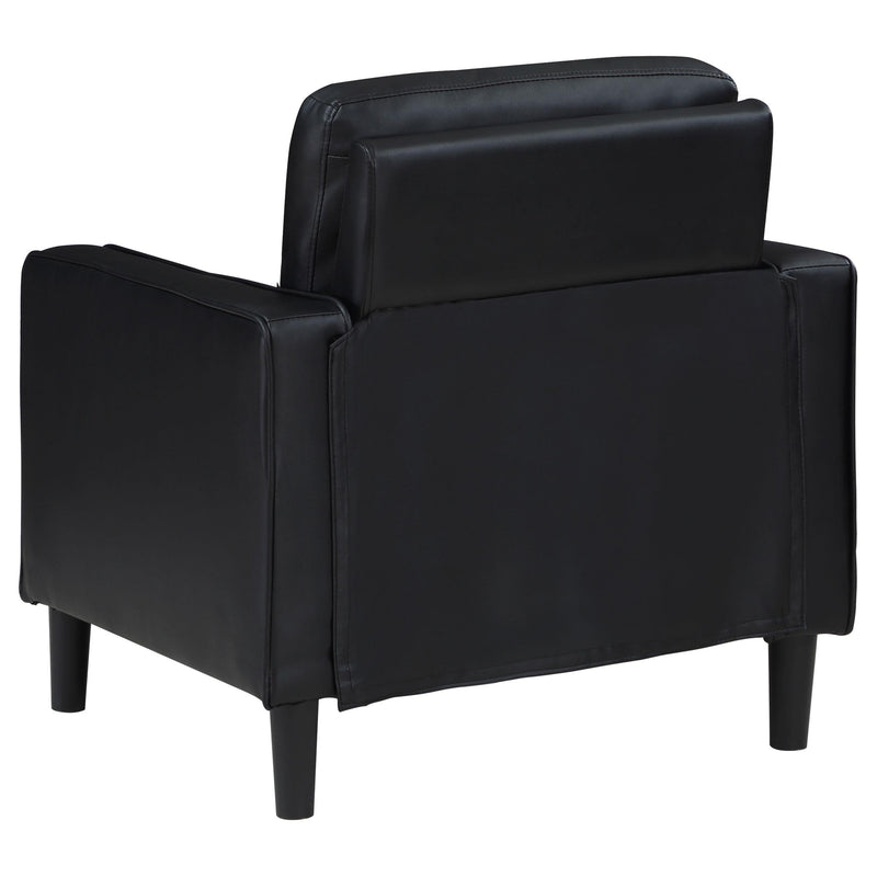 Ruth Upholstered Track Arm Accent Chair Black - 508363