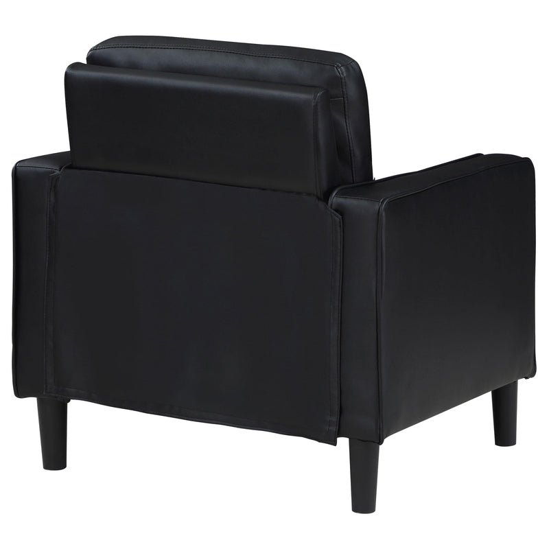 Ruth Upholstered Track Arm Accent Chair Black - 508363