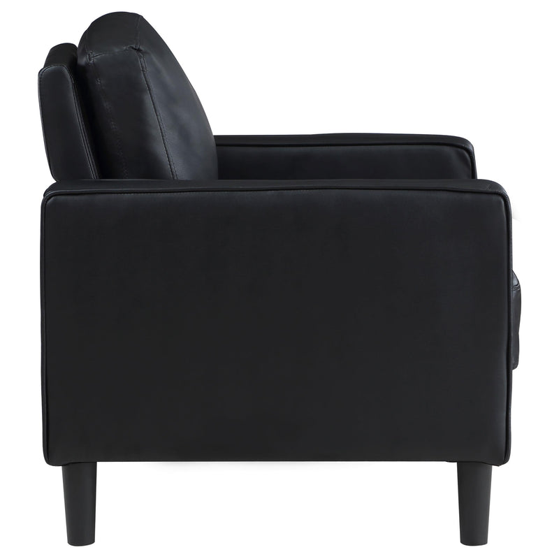 Ruth Upholstered Track Arm Accent Chair Black - 508363