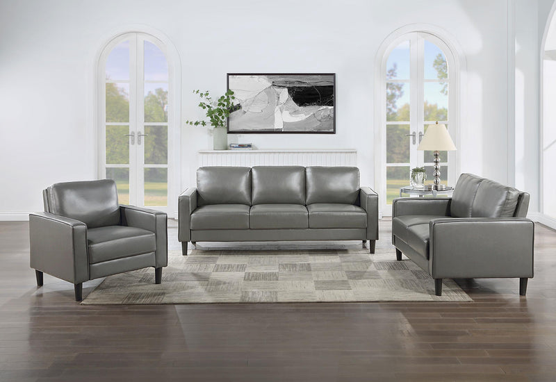 Ruth Upholstered Track Arm Accent Chair Grey - 508367