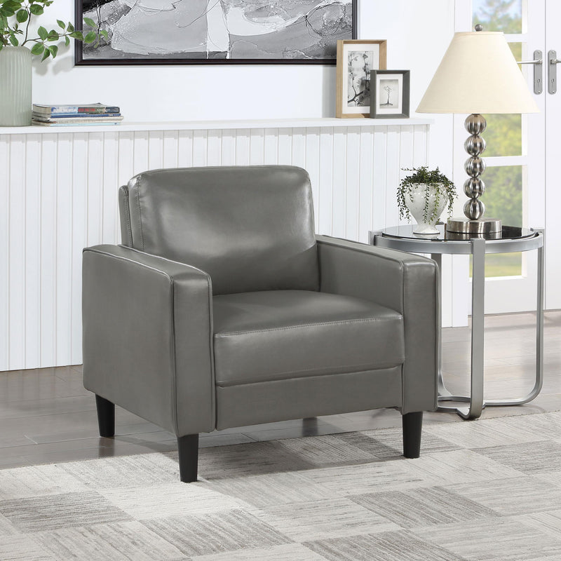 Ruth Upholstered Track Arm Accent Chair Grey - 508367