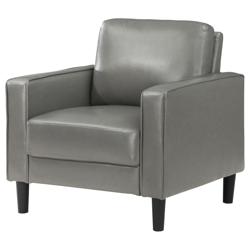 Ruth Upholstered Track Arm Accent Chair Grey - 508367