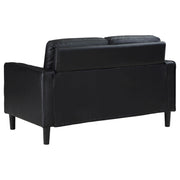 Ruth Upholstered Track Arm Loveseat Black - 508362