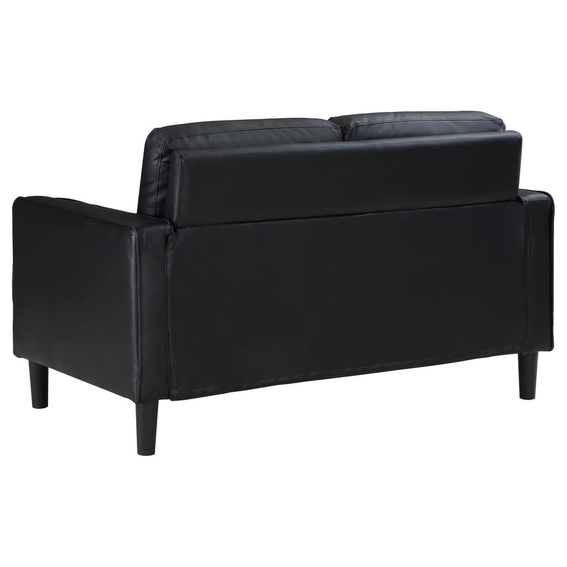 Ruth Upholstered Track Arm Loveseat Black - 508362