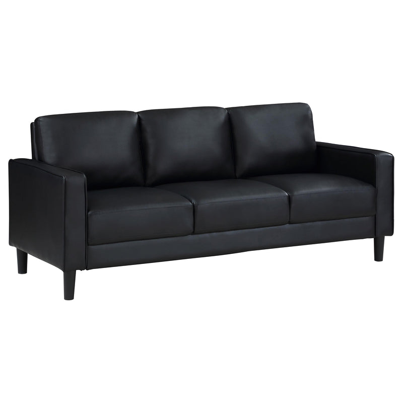 Ruth Upholstered Track Arm Sofa Black - 508361
