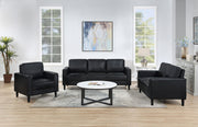 Ruth Upholstered Track Arm Sofa Black - 508361