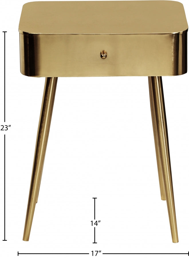 Rylan Nightstand in Gold - 331Gold