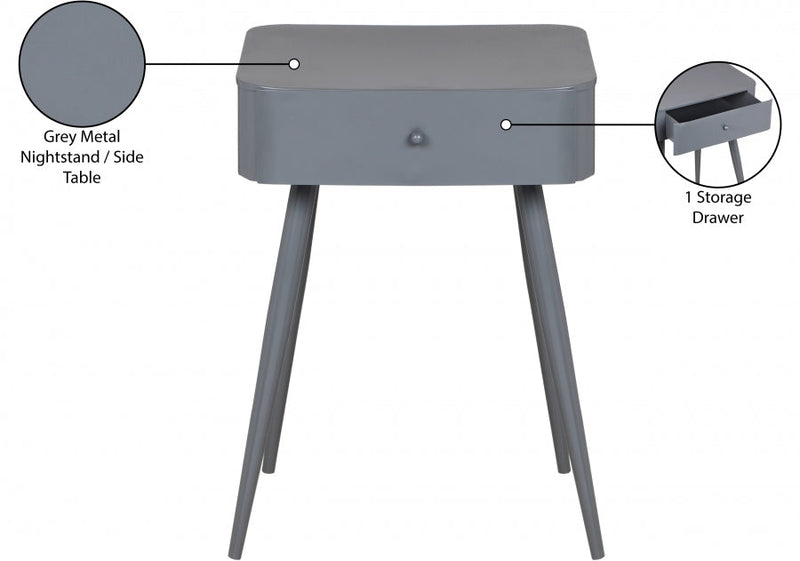 Rylan Nightstand in Grey - 331Grey